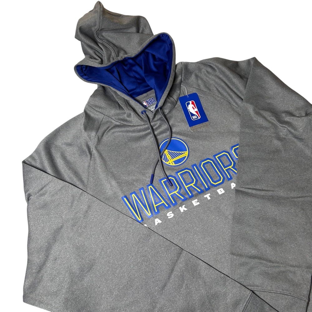 NEW Golden State Warriors Hoodie‎ Mens 2XL Gray NBA Basketball Pullover